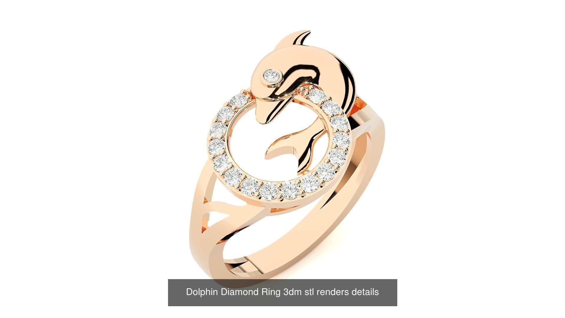 37 Animal Birds Diamond Rings 3dm stl renders details  3D Model Collection_21
