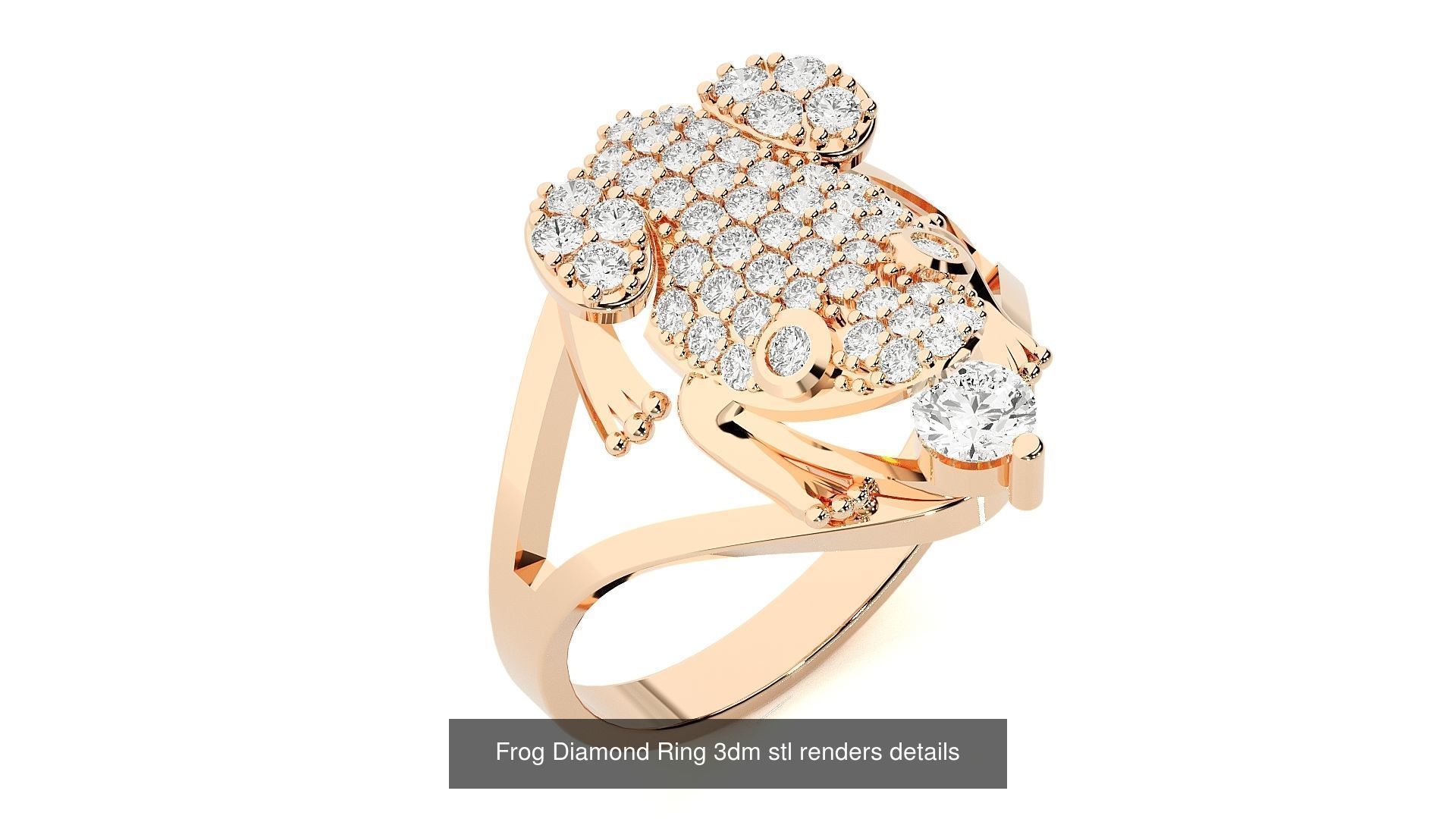 37 Animal Birds Diamond Rings 3dm stl renders details  3D Model Collection_35