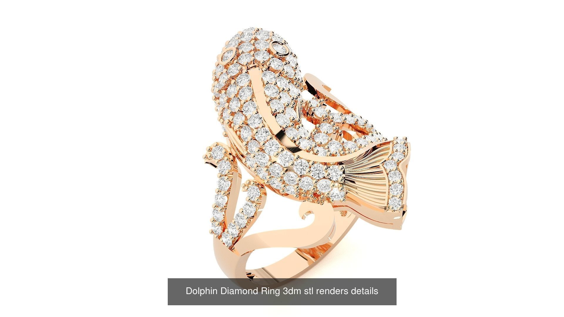 37 Animal Birds Diamond Rings 3dm stl renders details  3D Model Collection_7