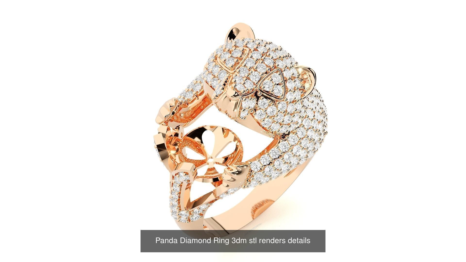 37 Animal Birds Diamond Rings 3dm stl renders details  3D Model Collection_8