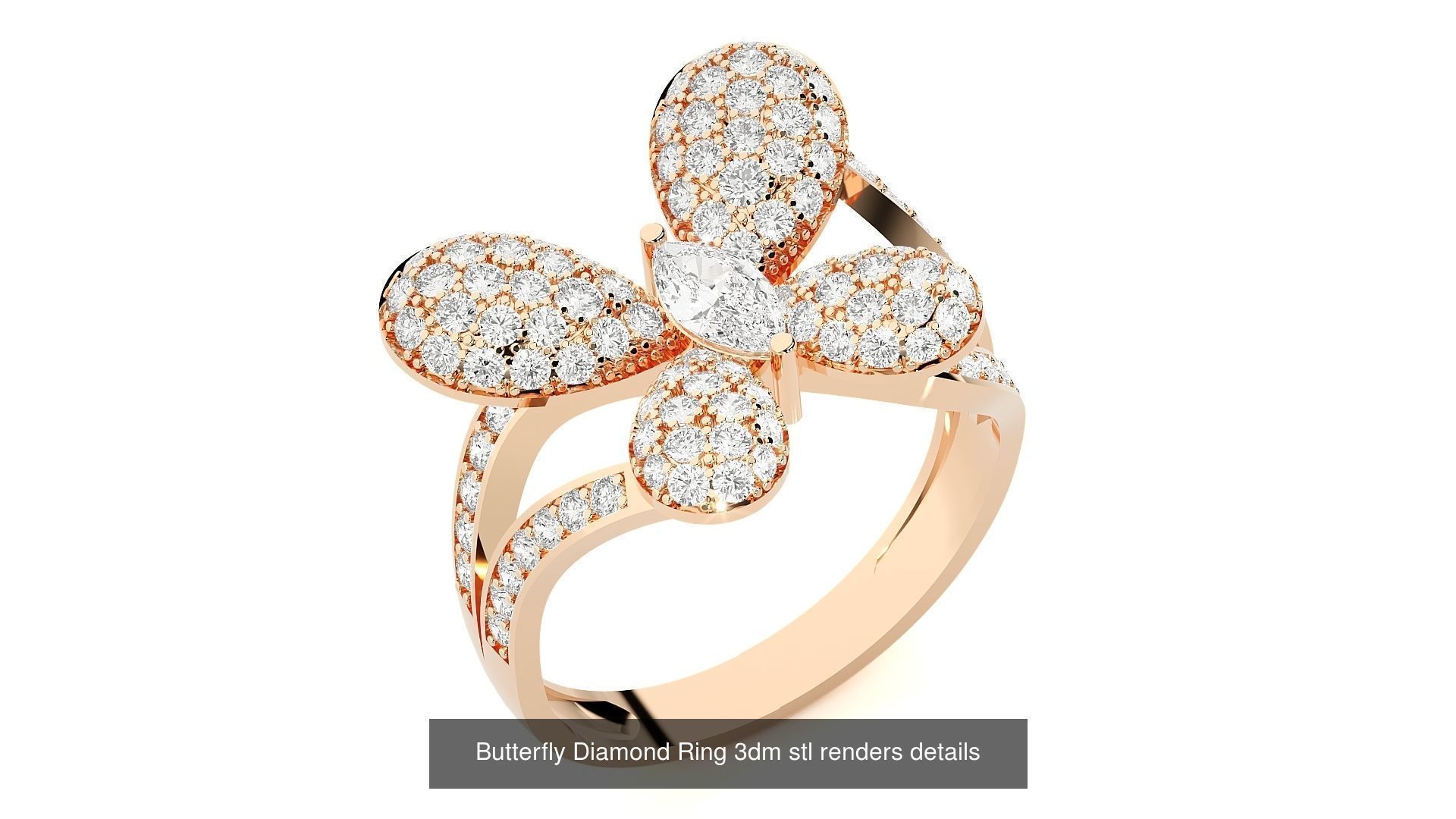 37 Animal Birds Diamond Rings 3dm stl renders details  3D Model Collection_29
