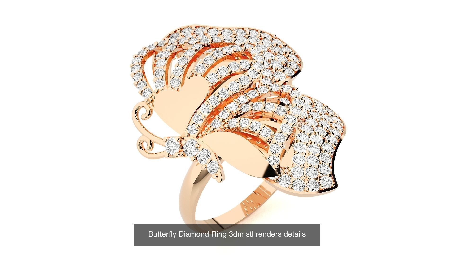 37 Animal Birds Diamond Rings 3dm stl renders details  3D Model Collection_23