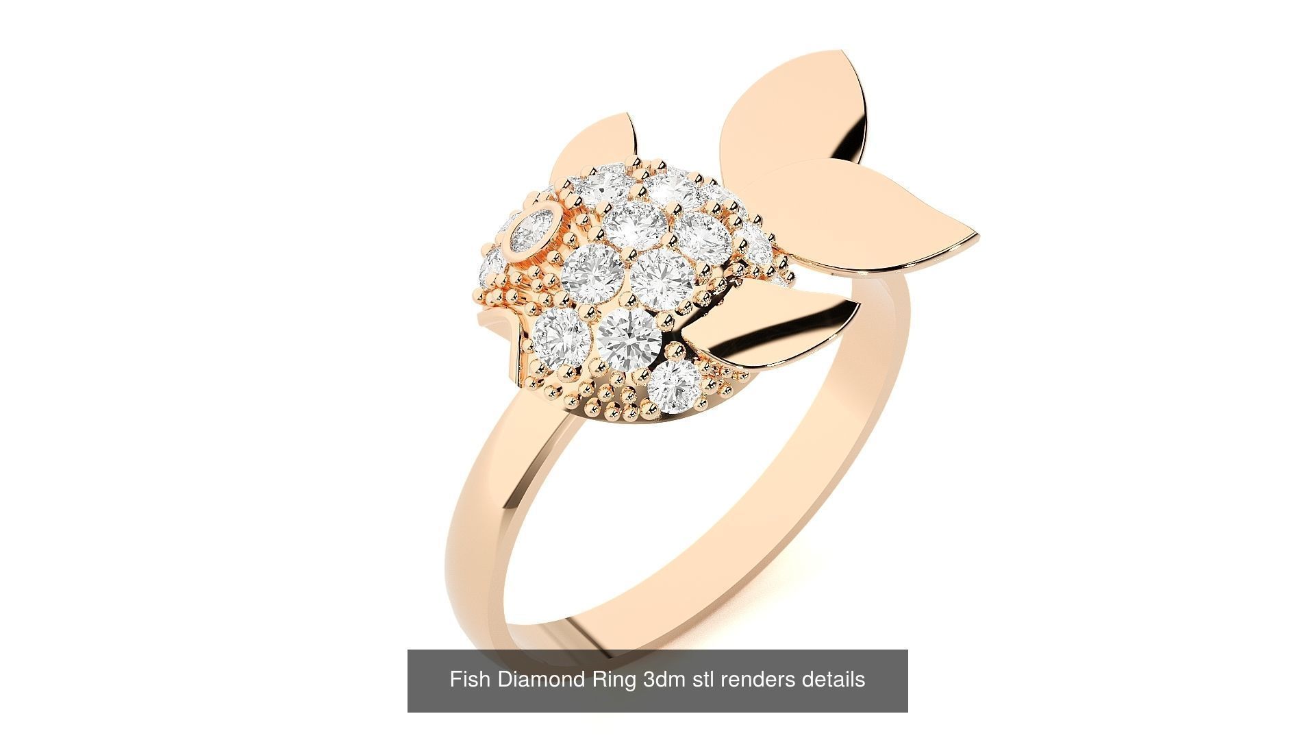 37 Animal Birds Diamond Rings 3dm stl renders details  3D Model Collection_25