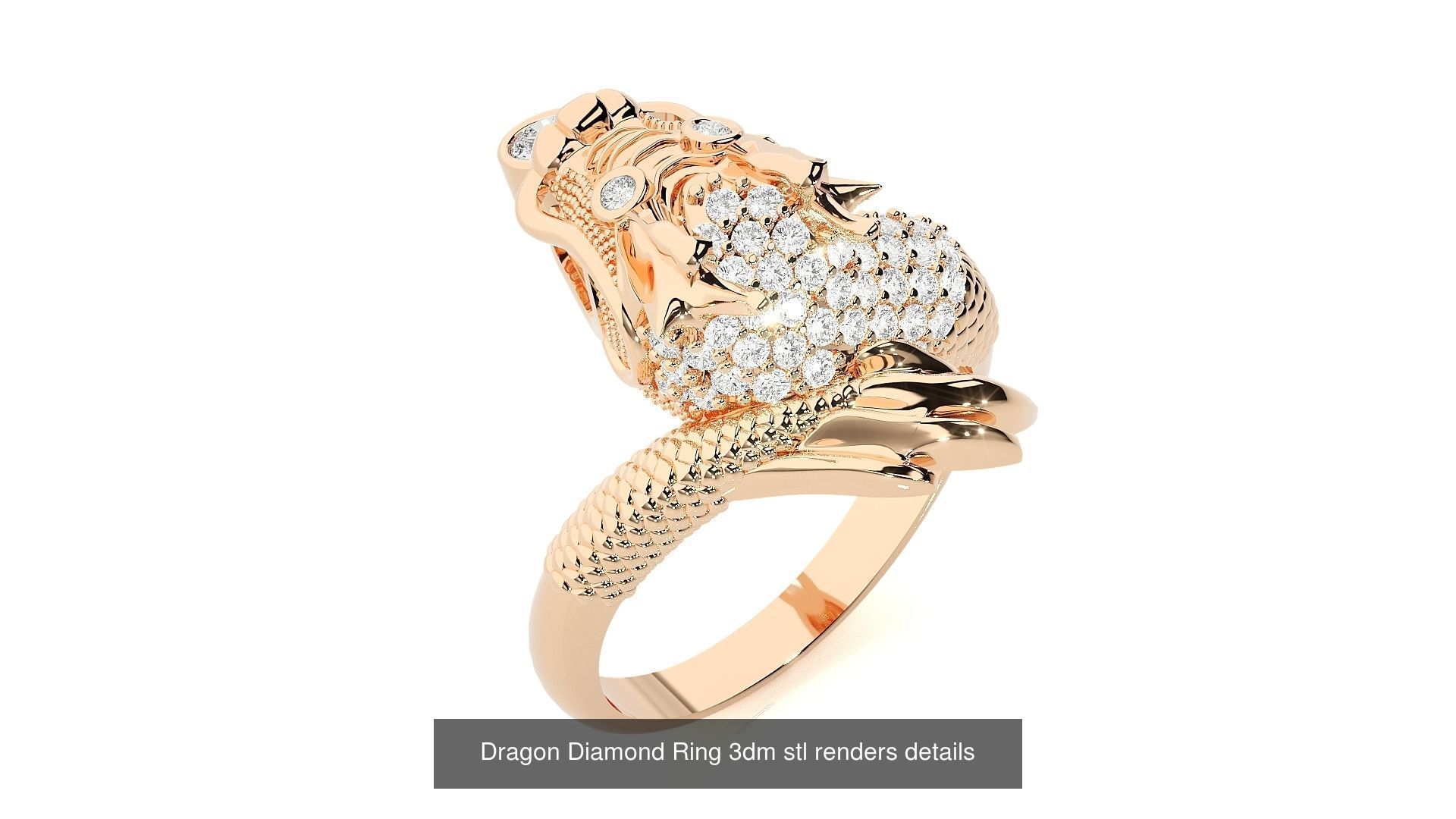 37 Animal Birds Diamond Rings 3dm stl renders details  3D Model Collection_12
