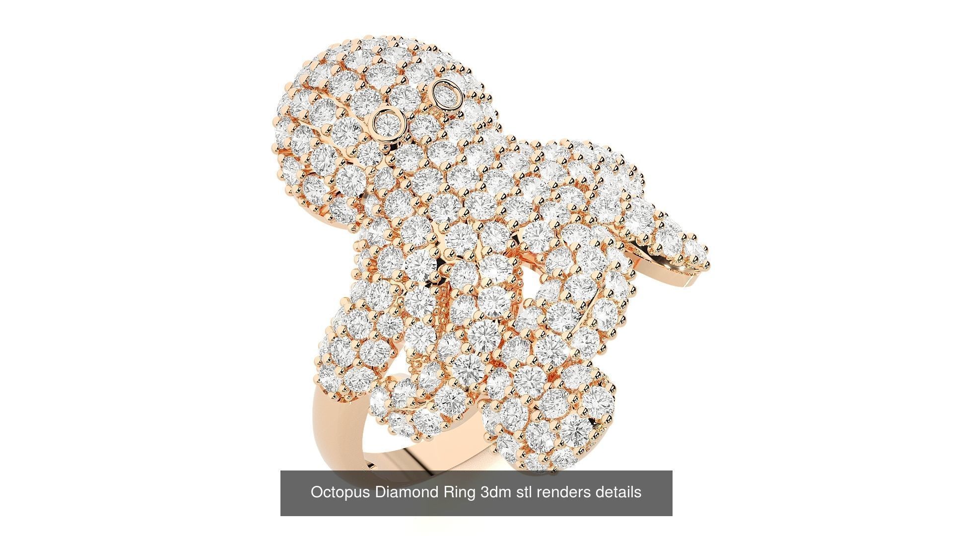 37 Animal Birds Diamond Rings 3dm stl renders details  3D Model Collection_41