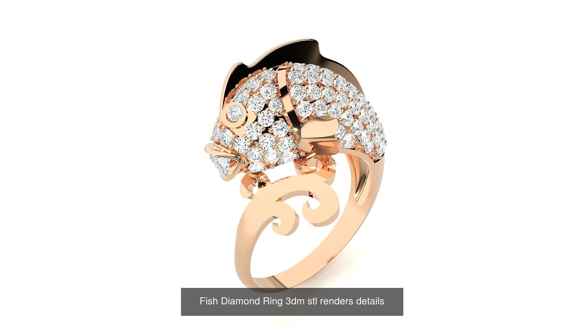 37 Animal Birds Diamond Rings 3dm stl renders details  3D Model Collection_34