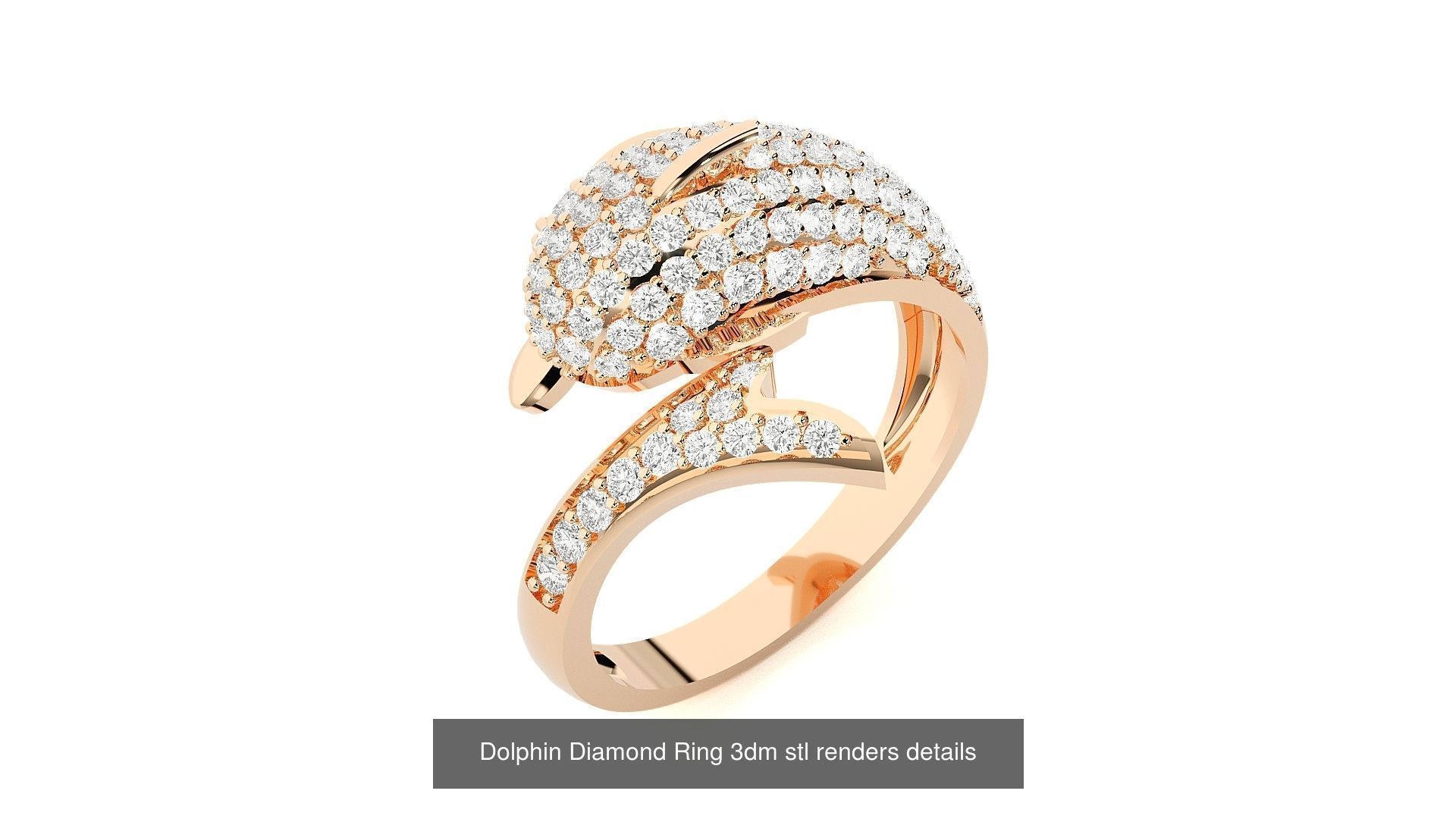37 Animal Birds Diamond Rings 3dm stl renders details  3D Model Collection_14