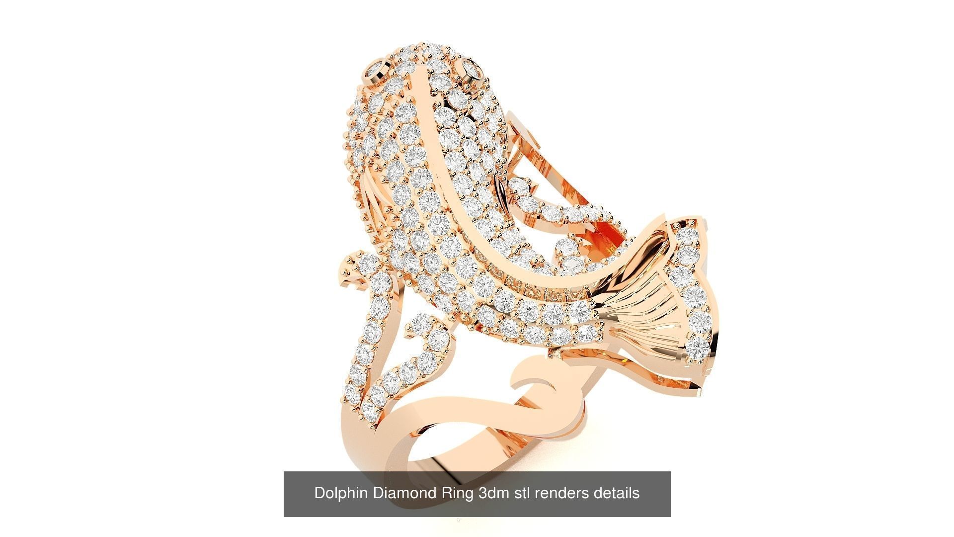 37 Animal Birds Diamond Rings 3dm stl renders details  3D Model Collection_27