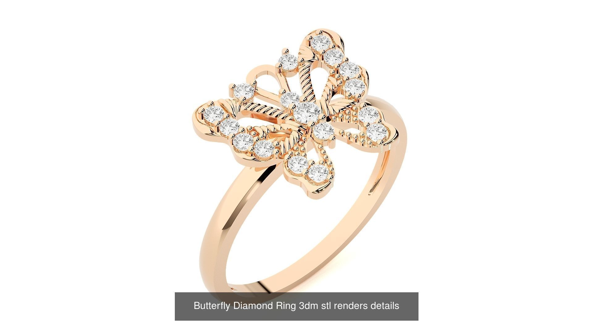 37 Animal Birds Diamond Rings 3dm stl renders details  3D Model Collection_16