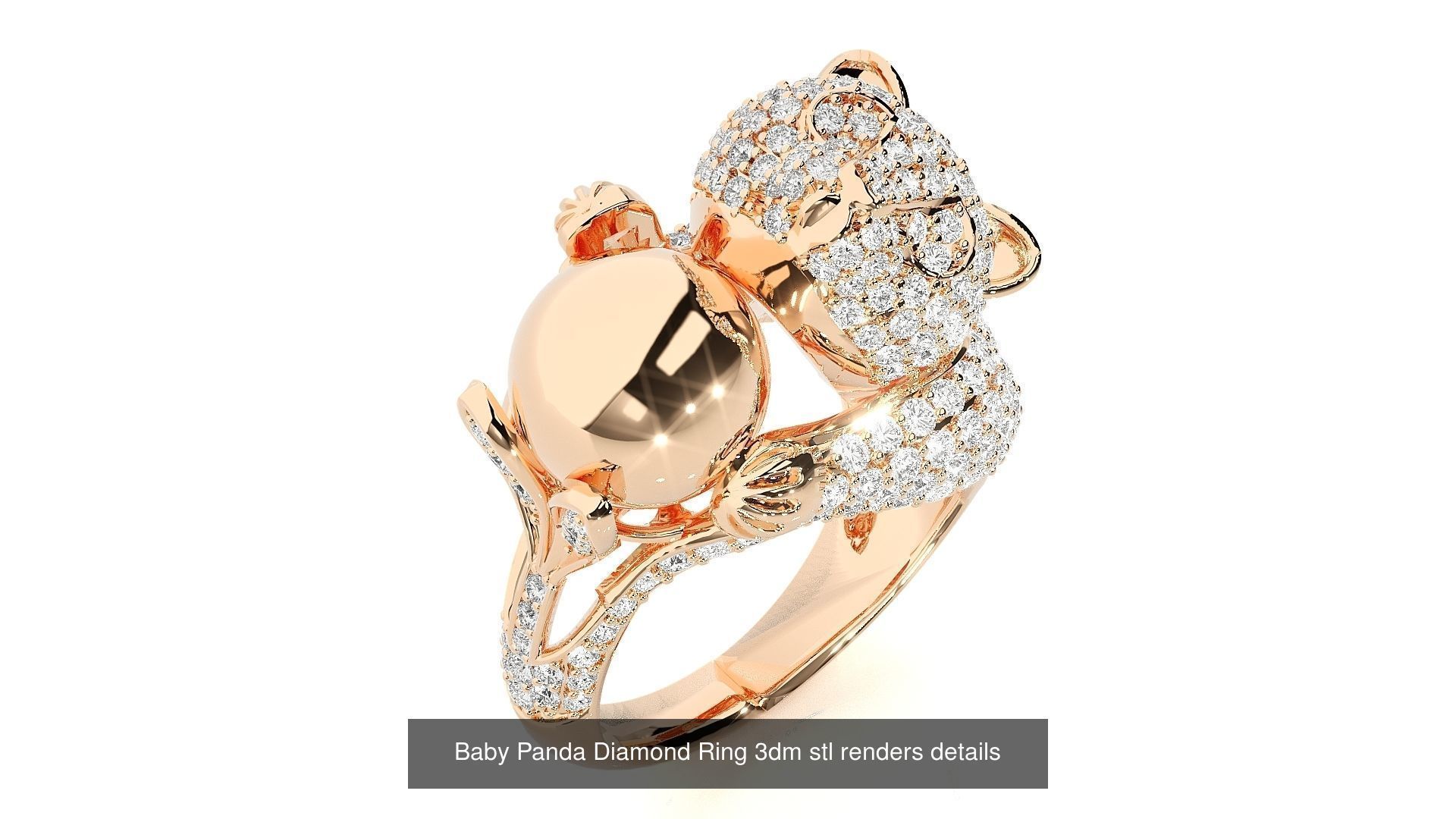 37 Animal Birds Diamond Rings 3dm stl renders details  3D Model Collection_18