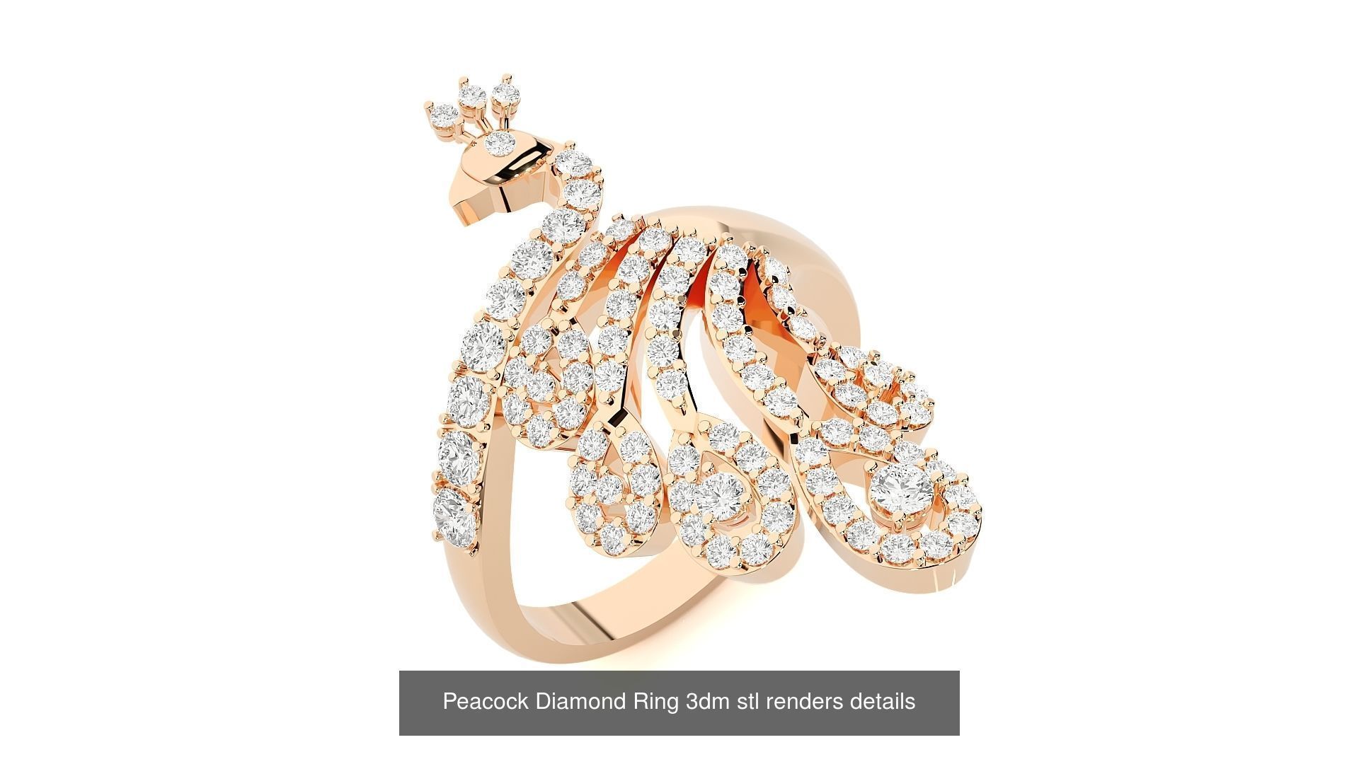 37 Animal Birds Diamond Rings 3dm stl renders details  3D Model Collection_31
