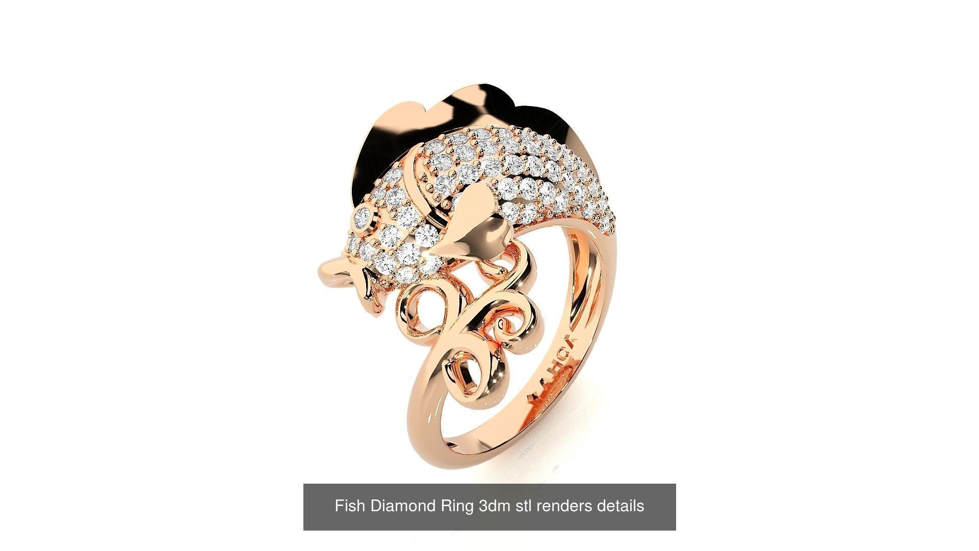 37 Animal Birds Diamond Rings 3dm stl renders details  3D Model Collection_11