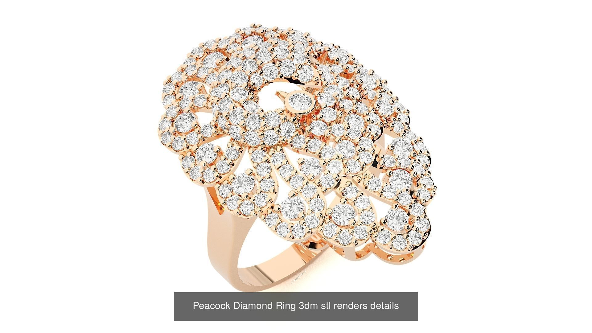 37 Animal Birds Diamond Rings 3dm stl renders details  3D Model Collection_28