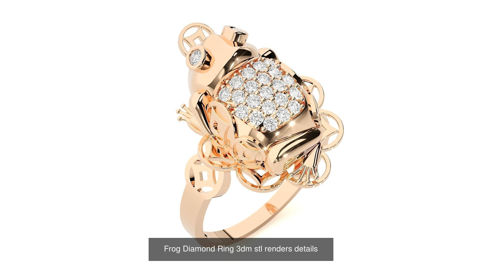 37 Animal Birds Diamond Rings 3dm stl renders details  3D Model Collection_13
