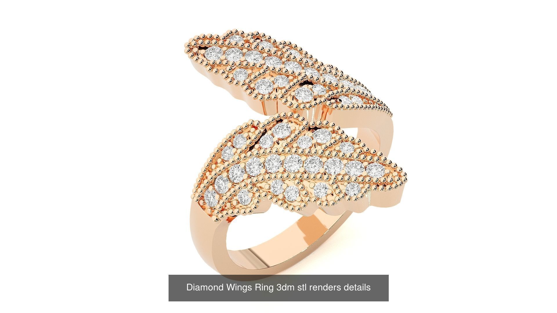 37 Animal Birds Diamond Rings 3dm stl renders details  3D Model Collection_32