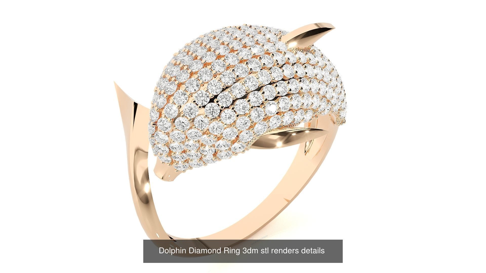 37 Animal Birds Diamond Rings 3dm stl renders details  3D Model Collection_38