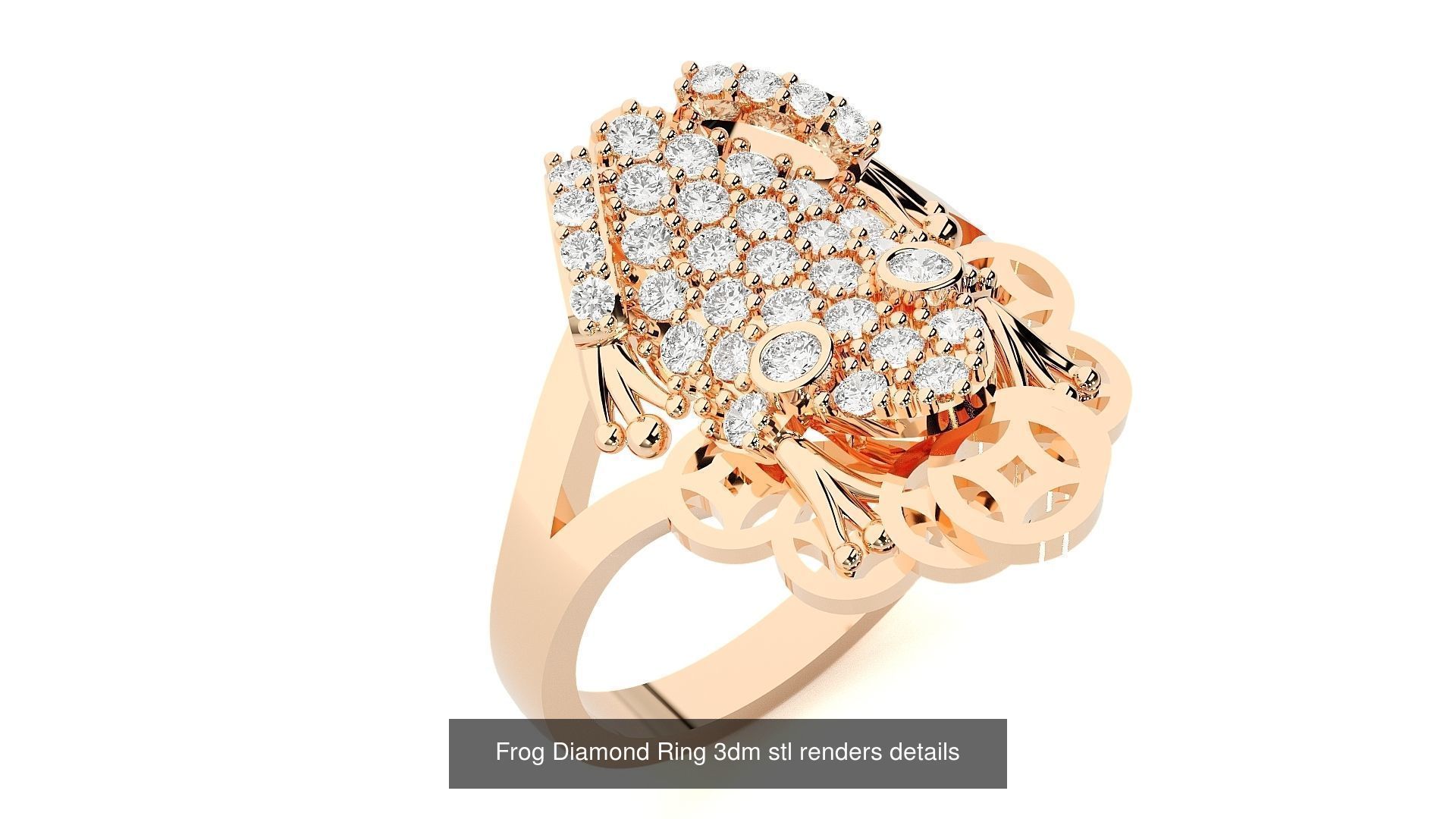 37 Animal Birds Diamond Rings 3dm stl renders details  3D Model Collection_22