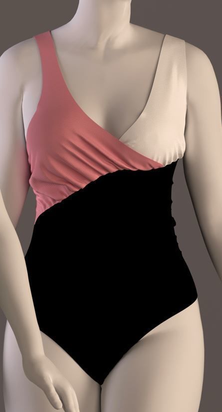 women swimsuit - swimwear -with texture 3D model_4