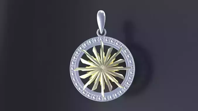 Pendant with the Symbol of the Sun cnc model or 