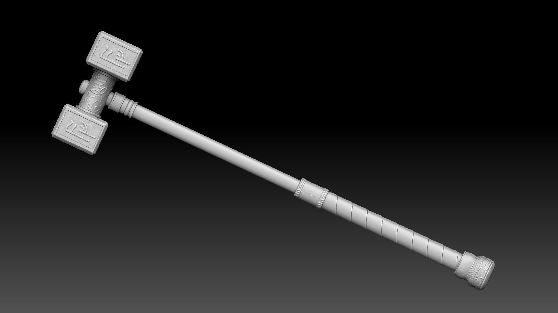 Hammer Viking Printable 3D print model_1