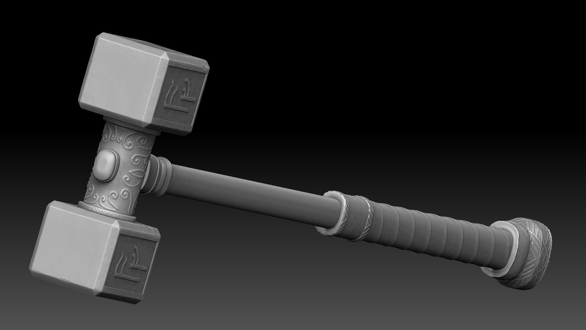 Hammer Viking Printable 3D print model_4