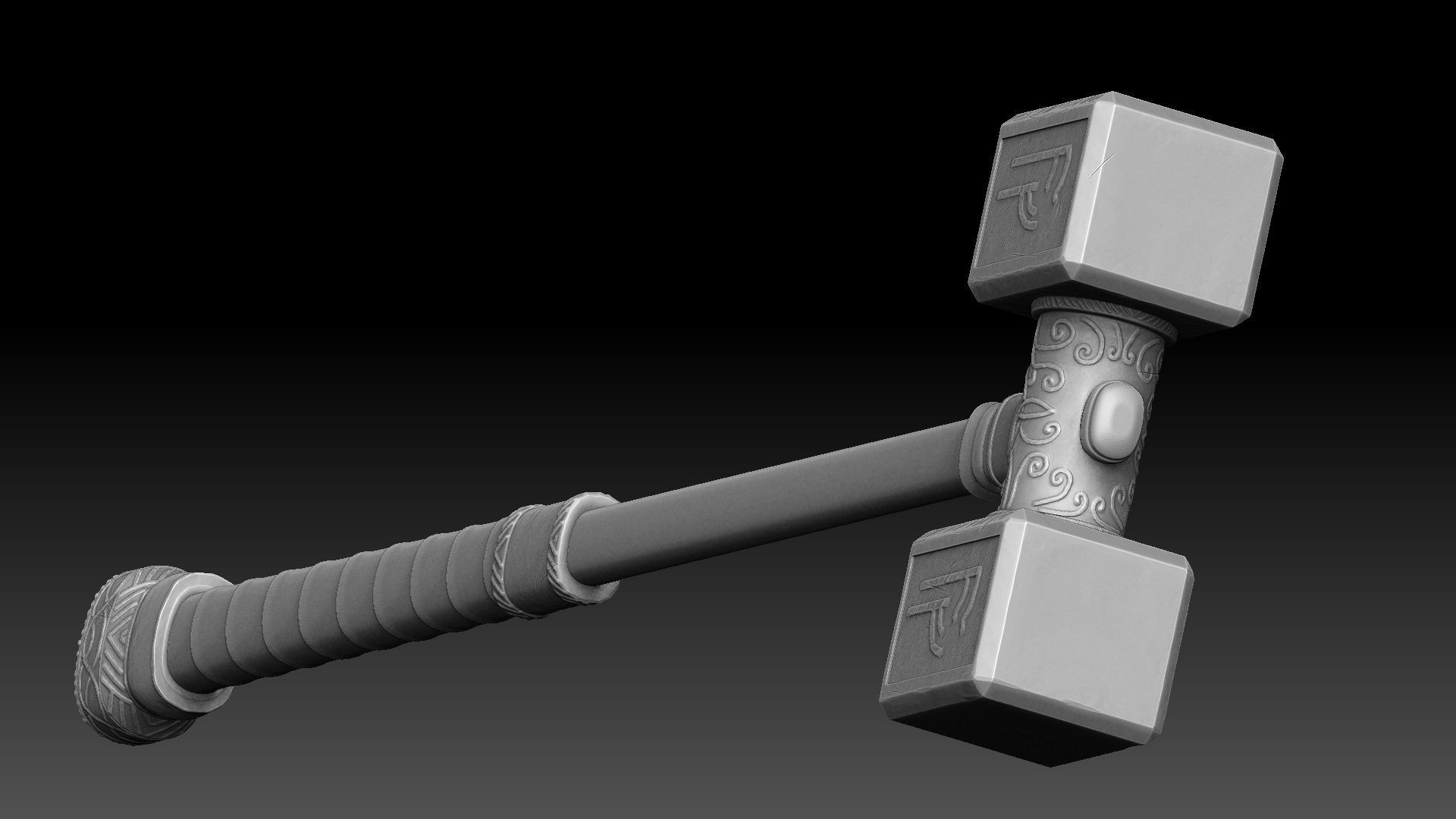 Hammer Viking Printable 3D print model_5