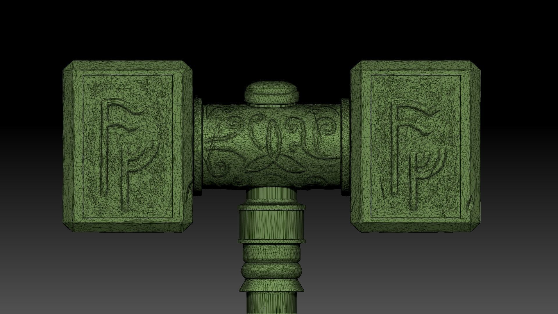 Hammer Viking Printable 3D print model_9