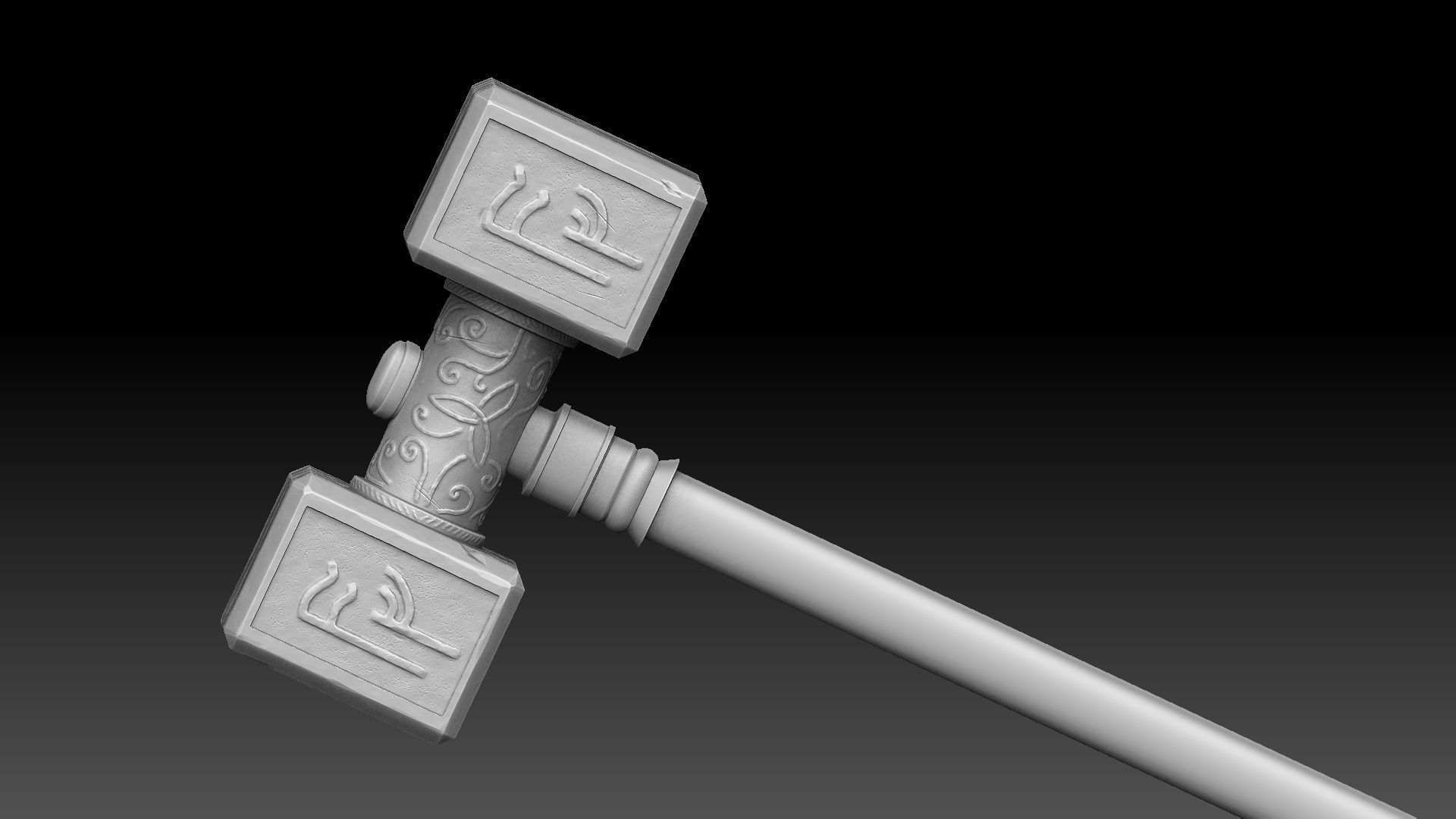 Hammer Viking Printable 3D print model_2