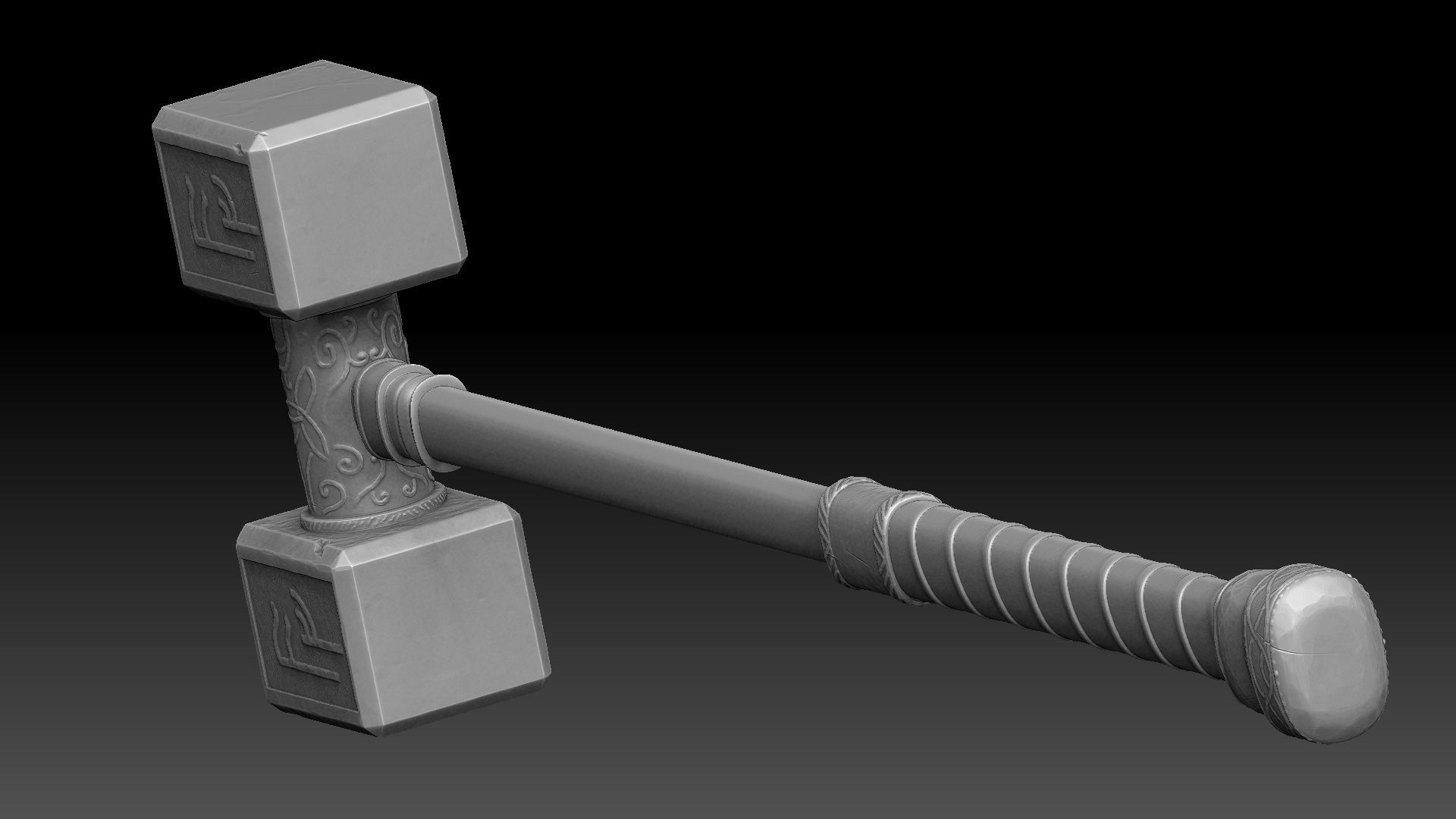 Hammer Viking Printable 3D print model_7