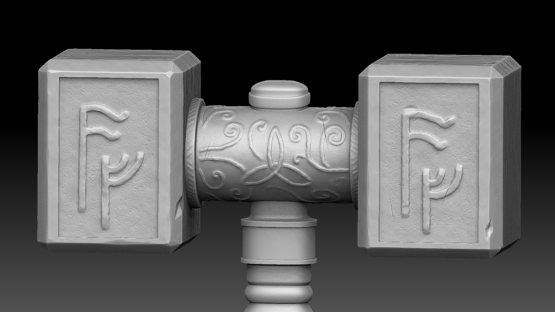 Hammer Viking Printable 3D print model_8