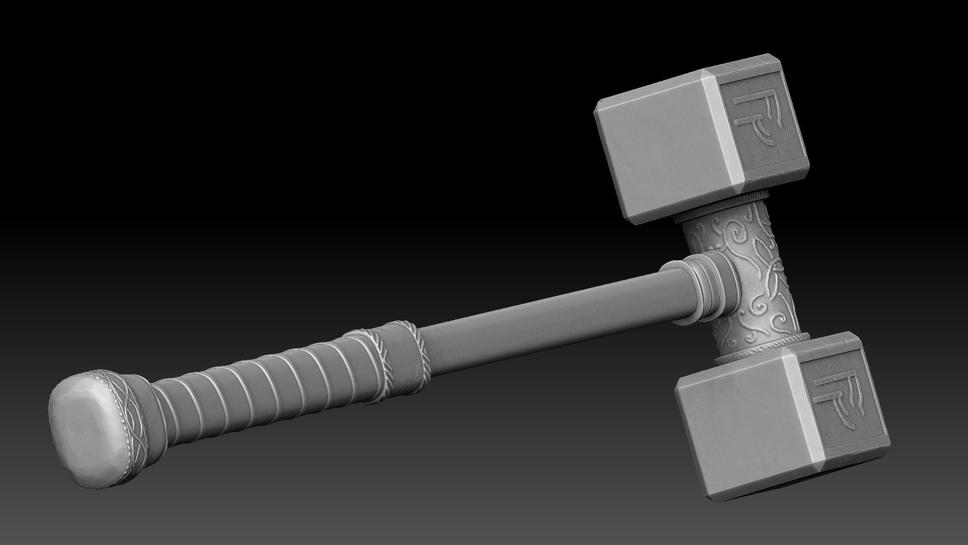 Hammer Viking Printable 3D print model_6