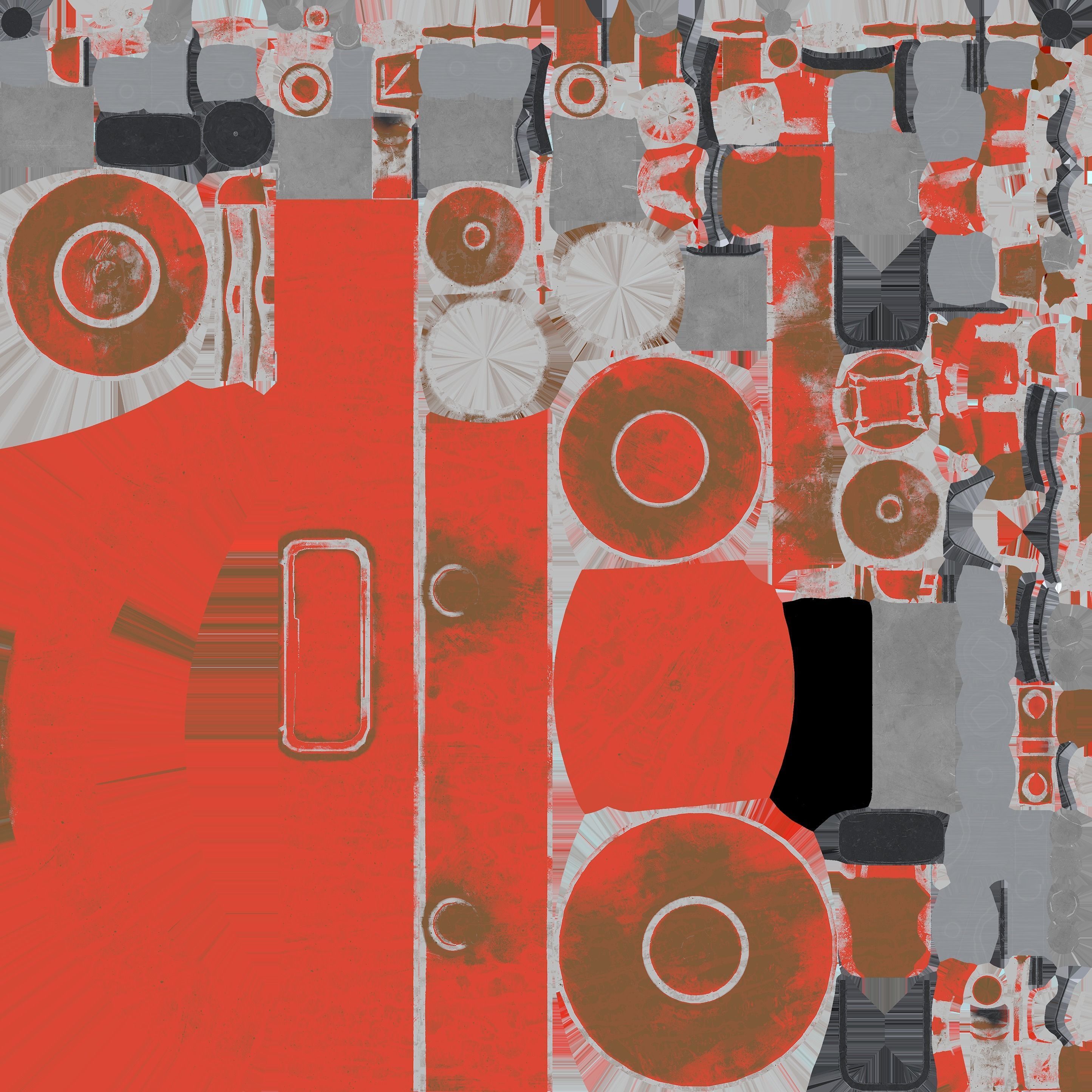 A low-poly 3D modelof a red Robot Low-poly 3D model Low-poly 3D model_6