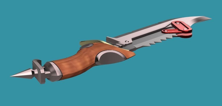 Overwatch 2 - Junker Queen Jagged Blade knife 3D print model_1