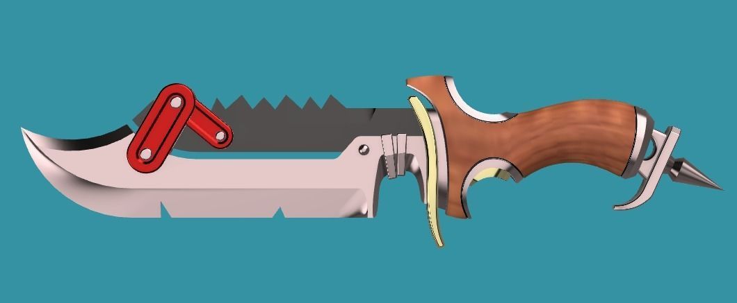 Overwatch 2 - Junker Queen Jagged Blade knife 3D print model_3
