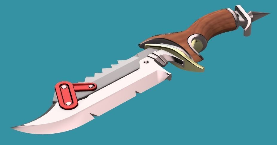 Overwatch 2 - Junker Queen Jagged Blade knife 3D print model_2
