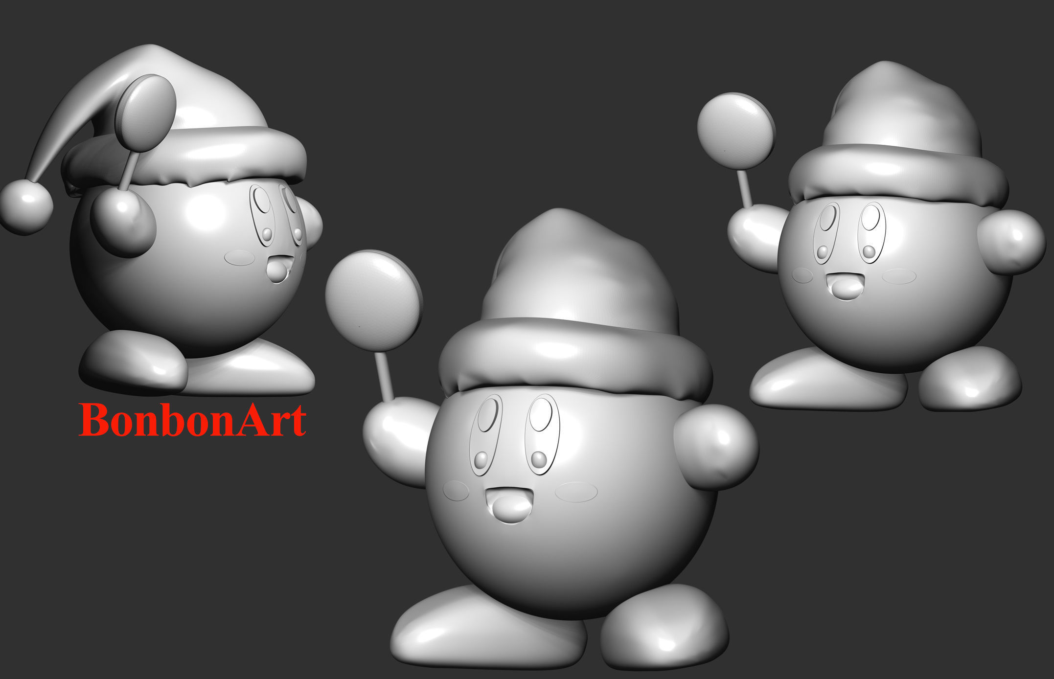 Kirby - Christmas 3D print model_1