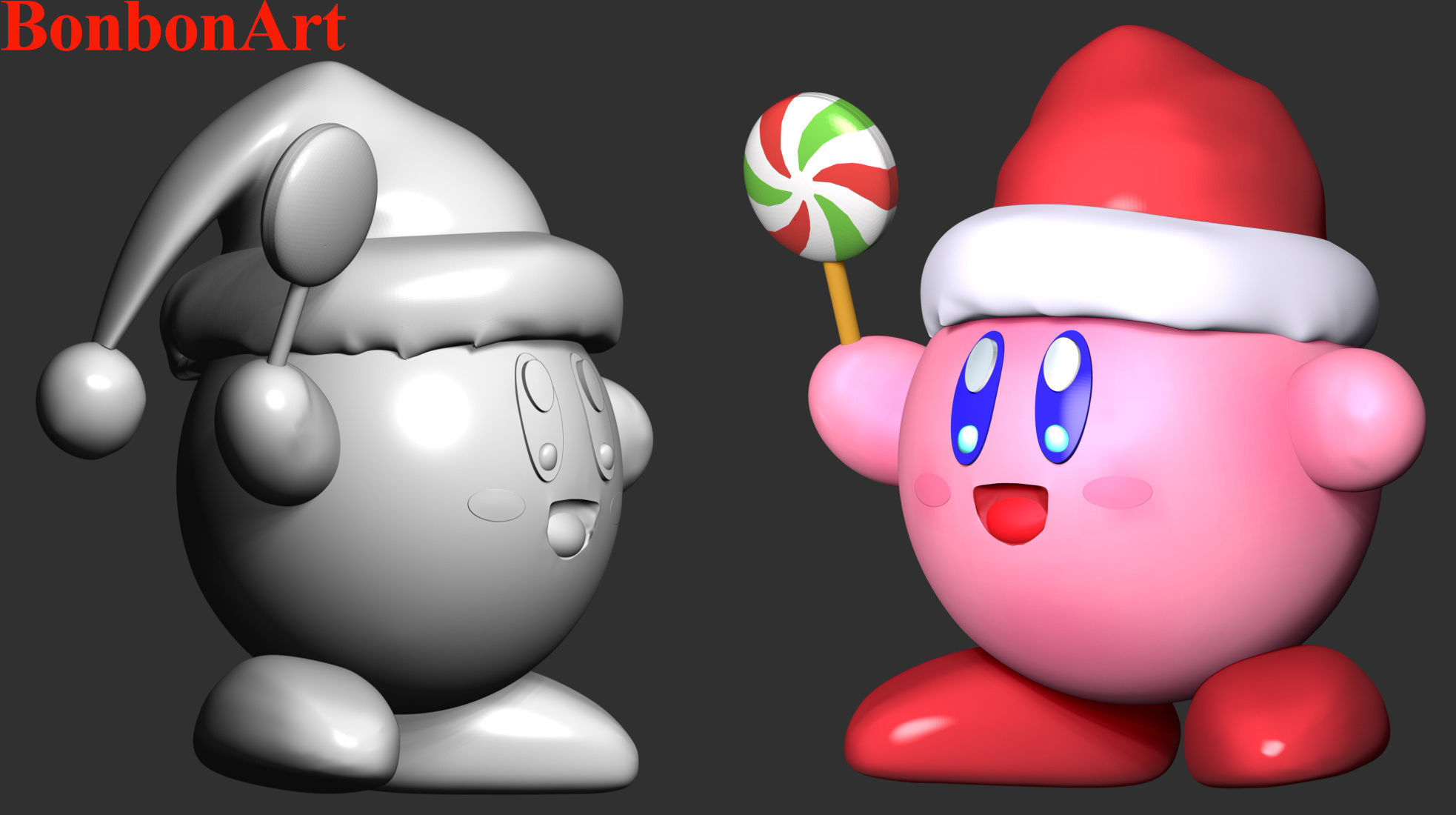 Kirby - Christmas 3D print model_6