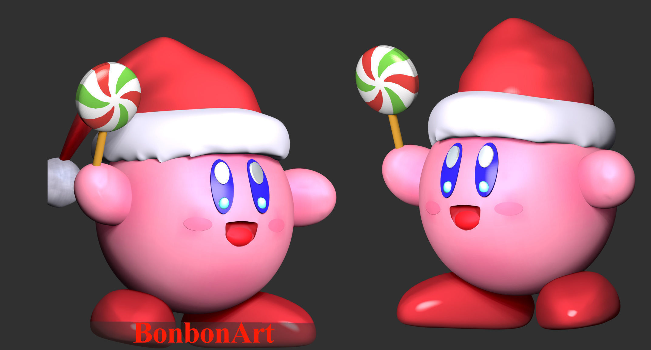 Kirby - Christmas 3D print model_4