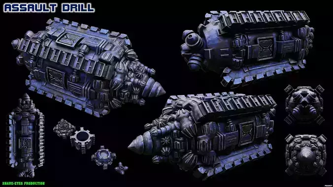 Wargaming Assault Drill  3D print model