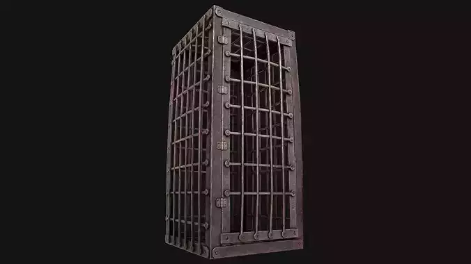 Iron Prison Cage Low-poly 3D model