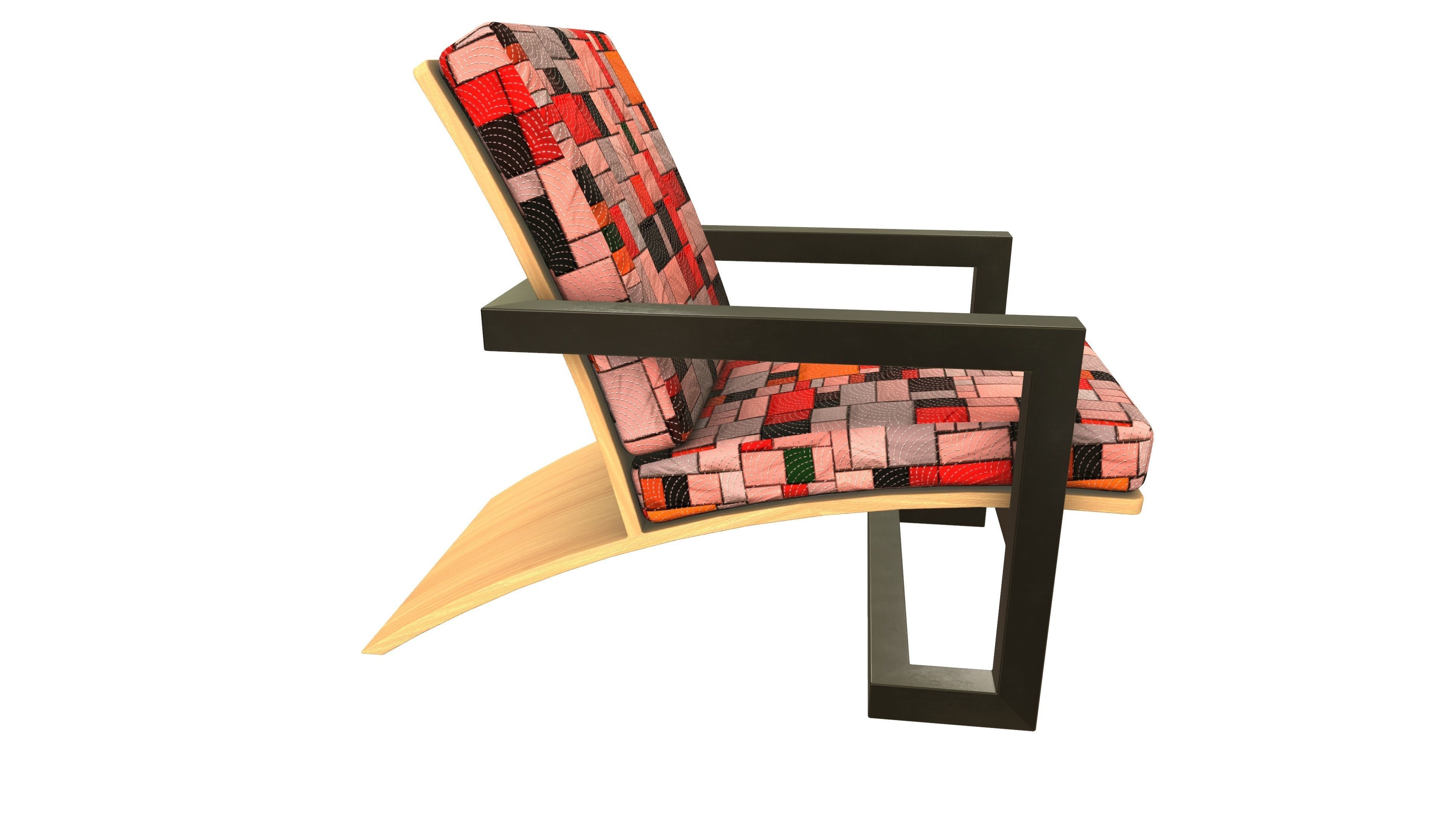 Modern Chair 3D Model AR VR PBR Low-poly 3D model_10