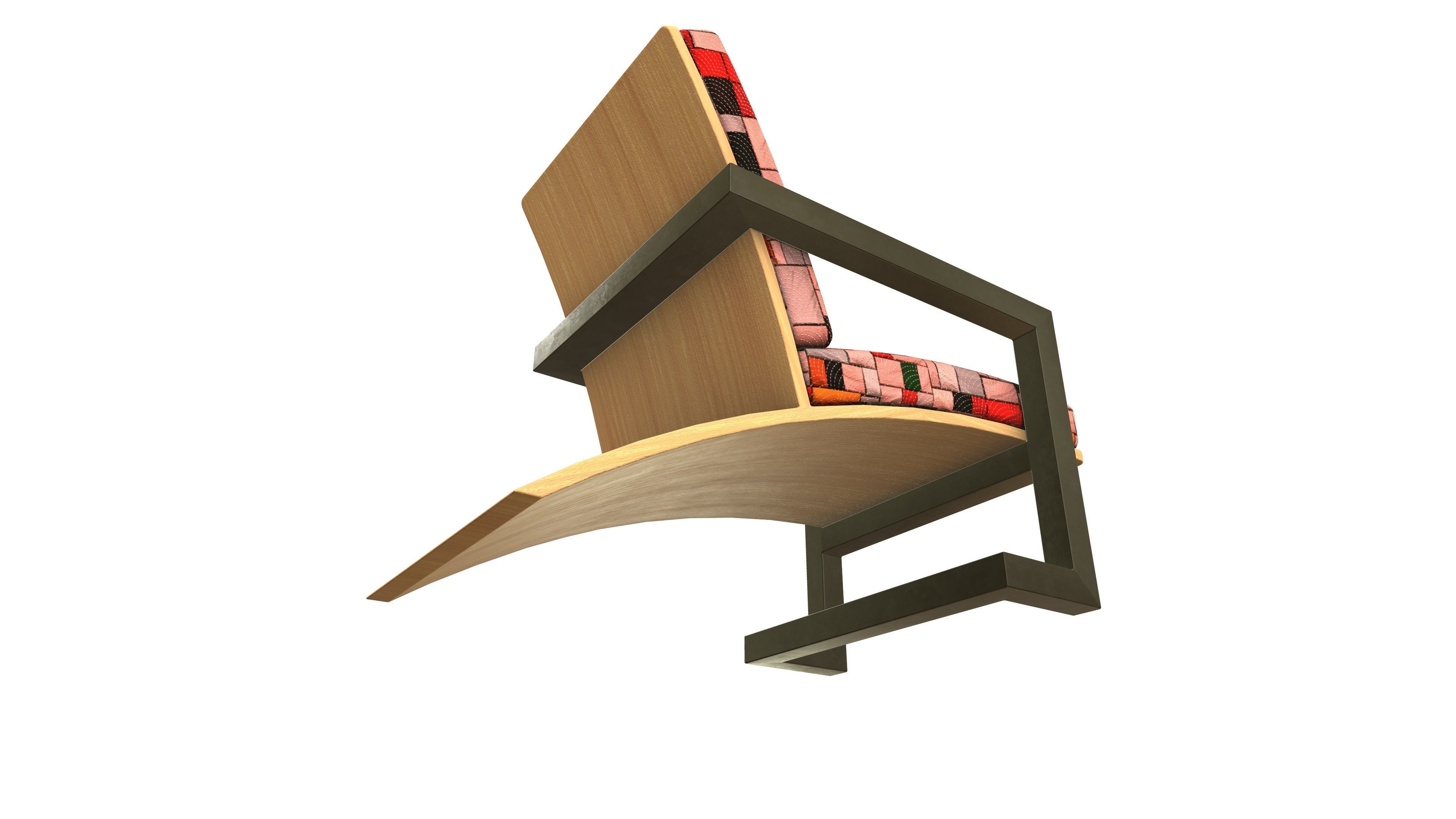 Modern Chair 3D Model AR VR PBR Low-poly 3D model_13