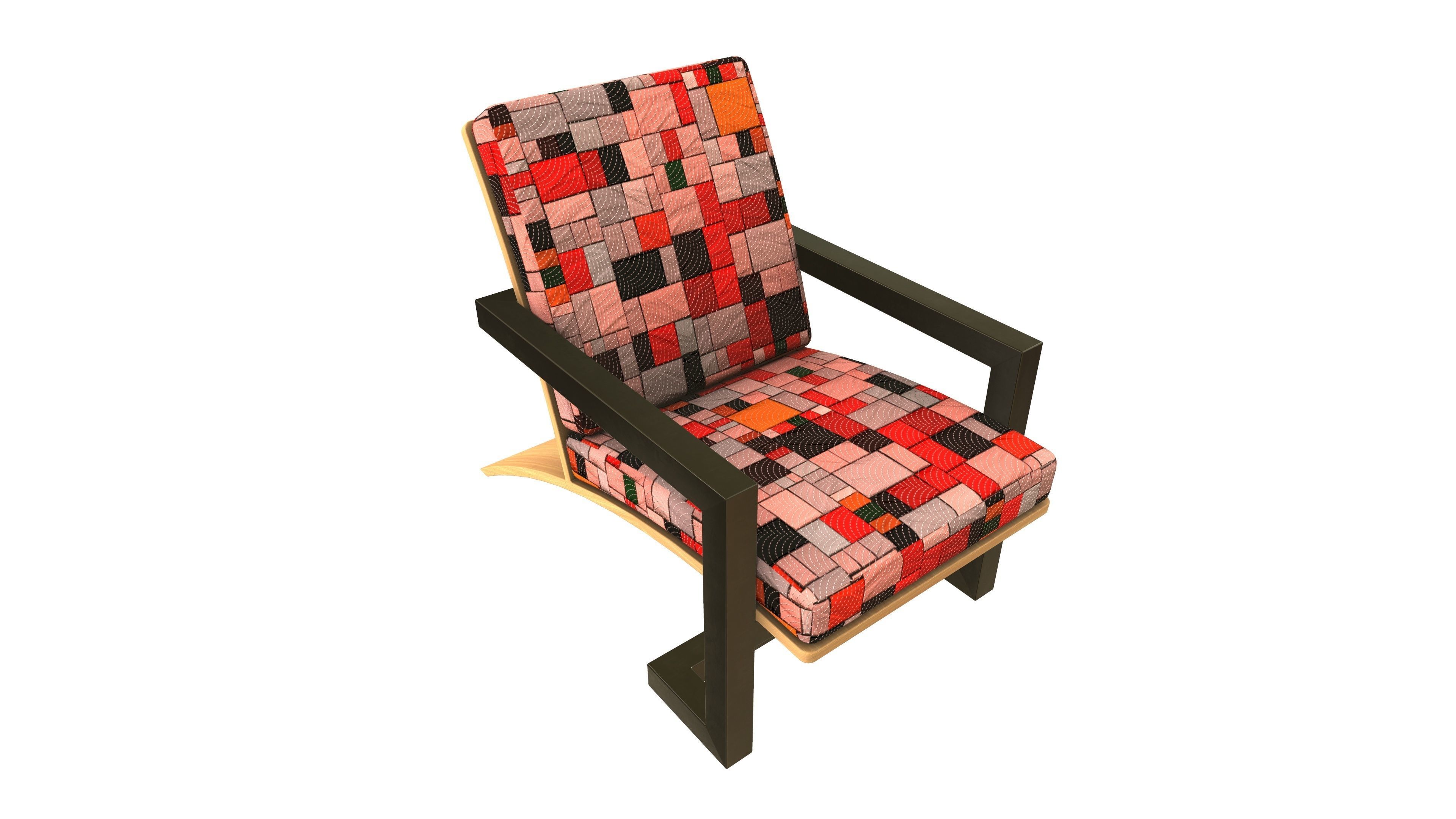 Modern Chair 3D Model AR VR PBR Low-poly 3D model_12