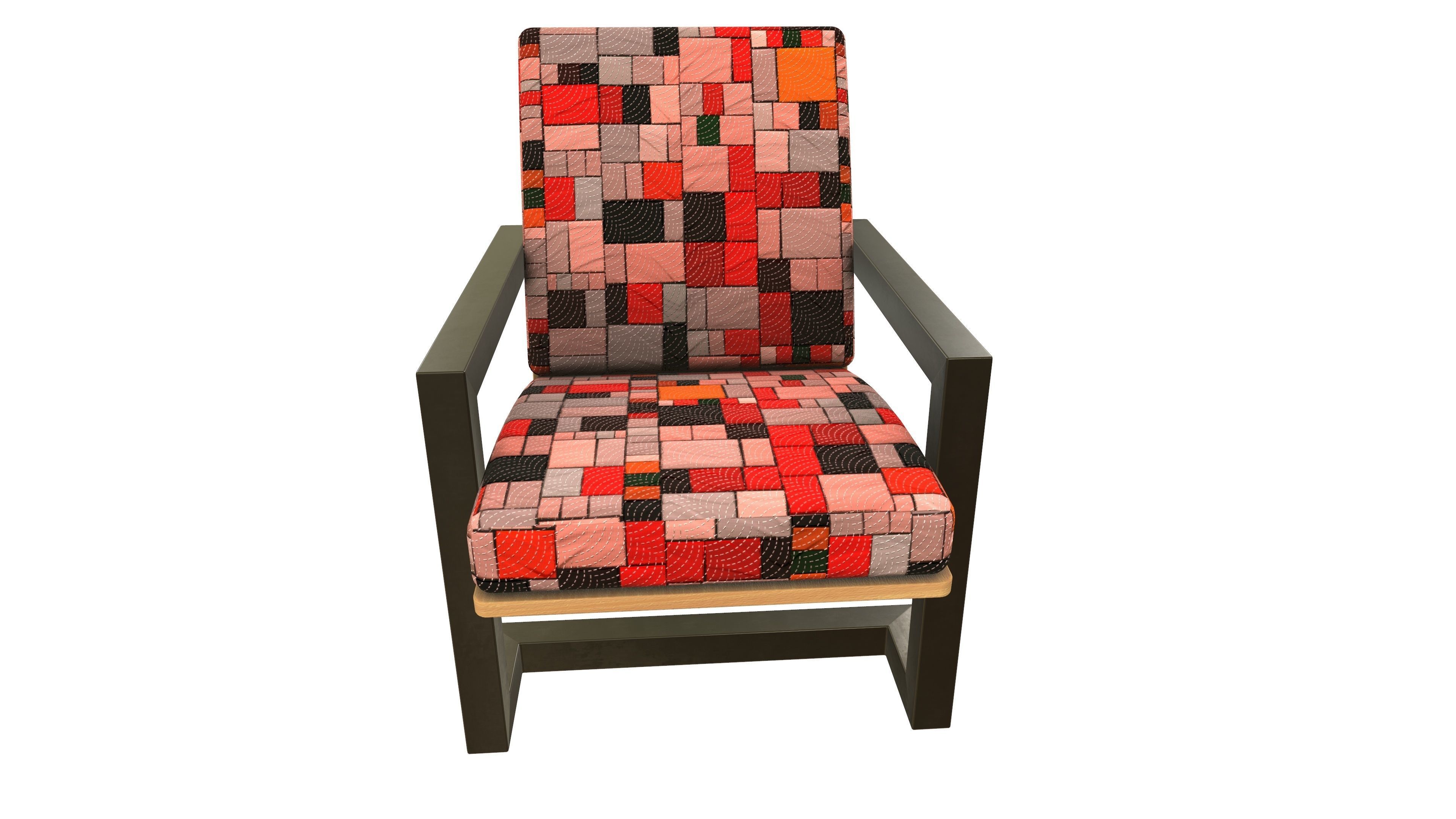 Modern Chair 3D Model AR VR PBR Low-poly 3D model_2