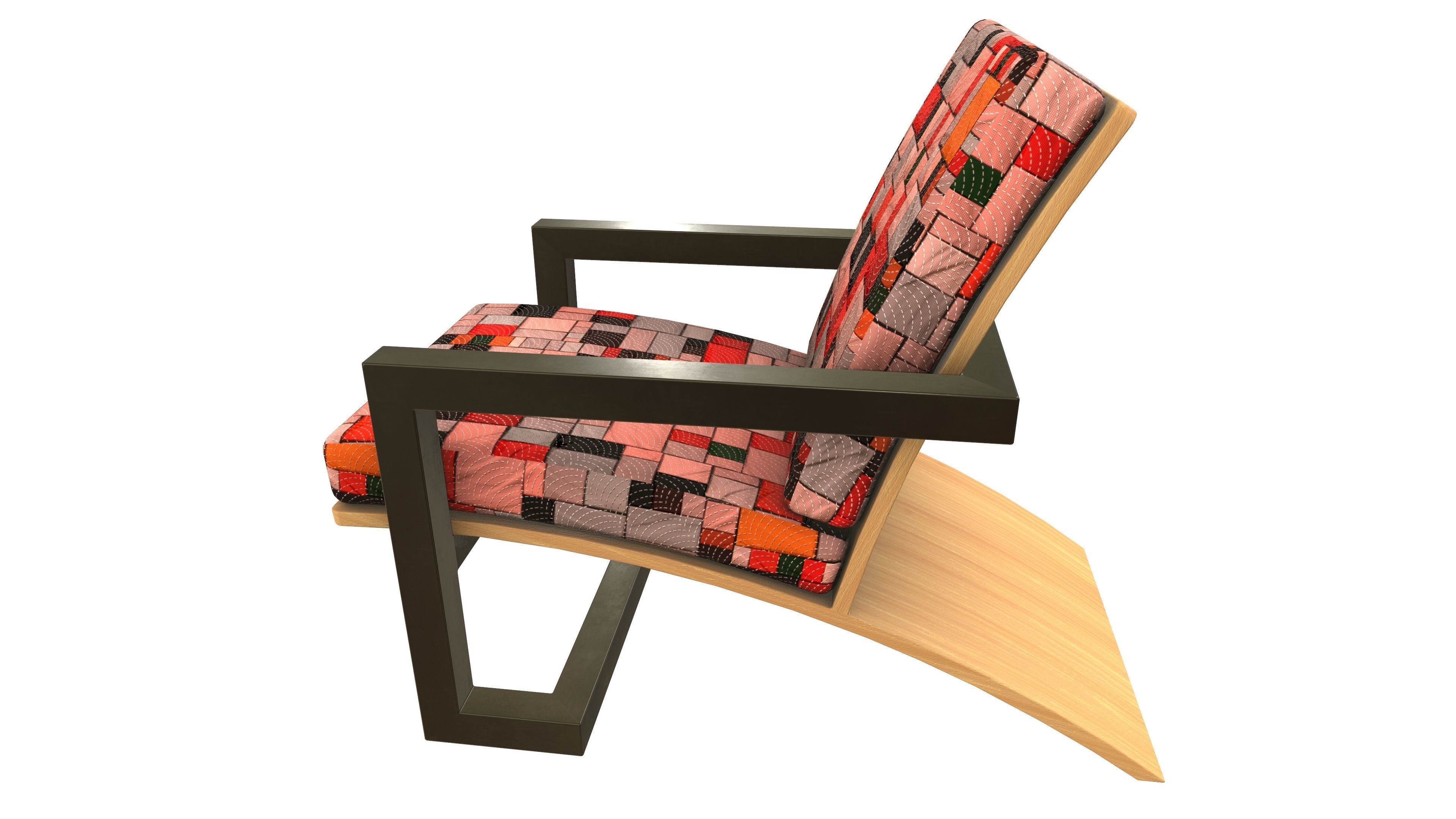 Modern Chair 3D Model AR VR PBR Low-poly 3D model_5
