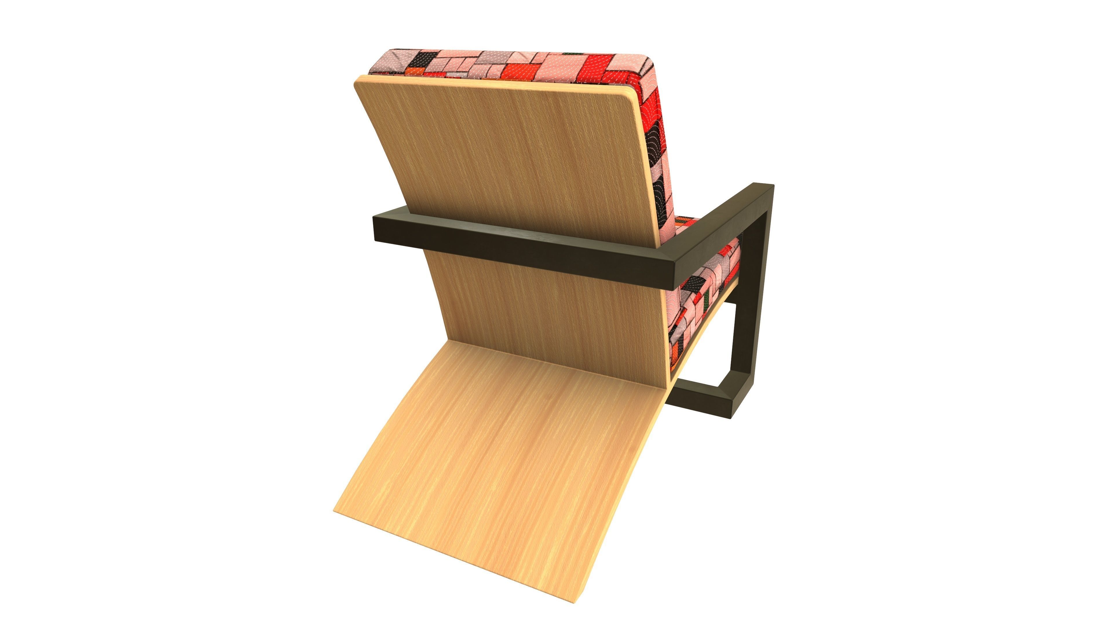 Modern Chair 3D Model AR VR PBR Low-poly 3D model_8