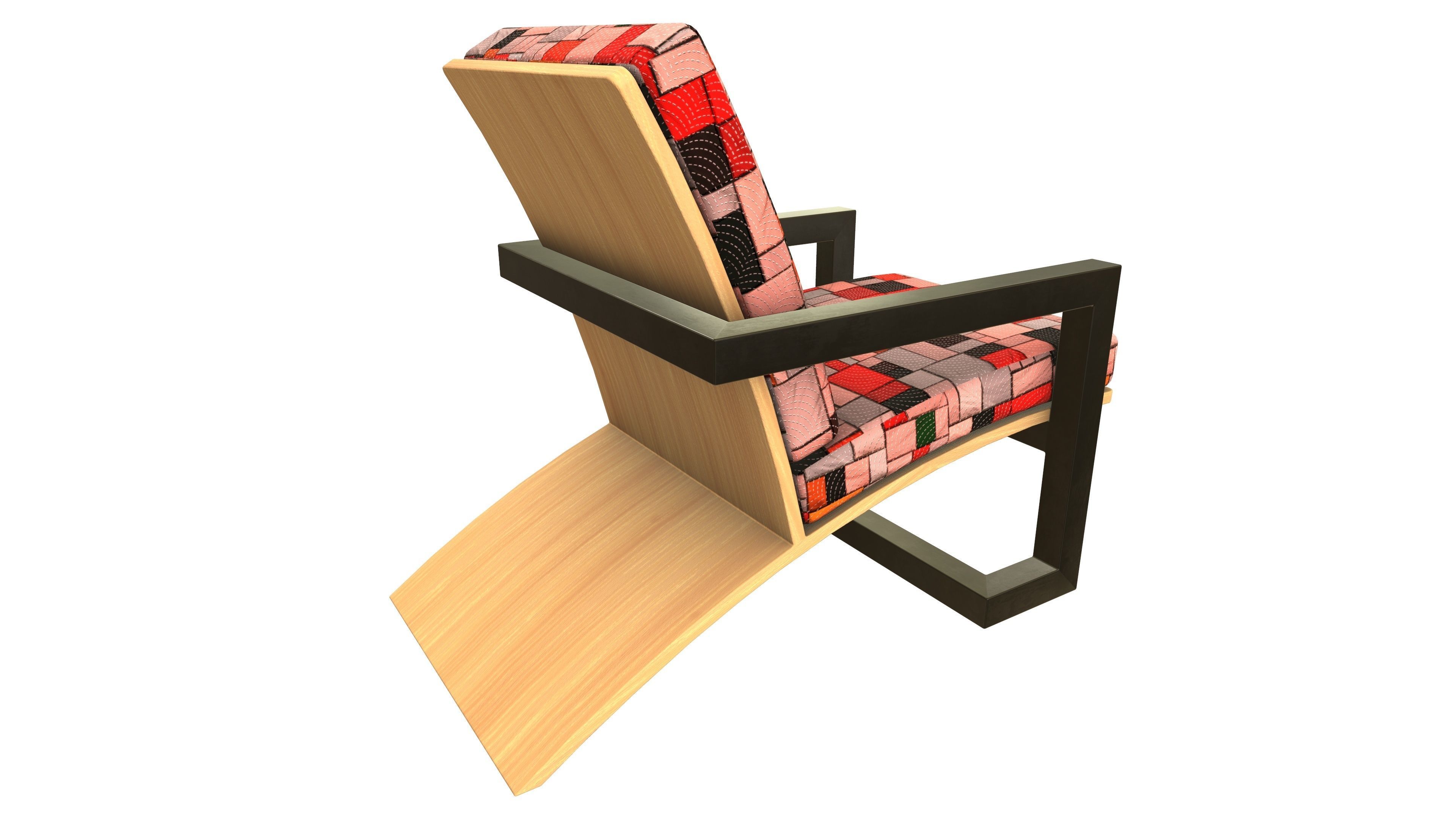 Modern Chair 3D Model AR VR PBR Low-poly 3D model_9