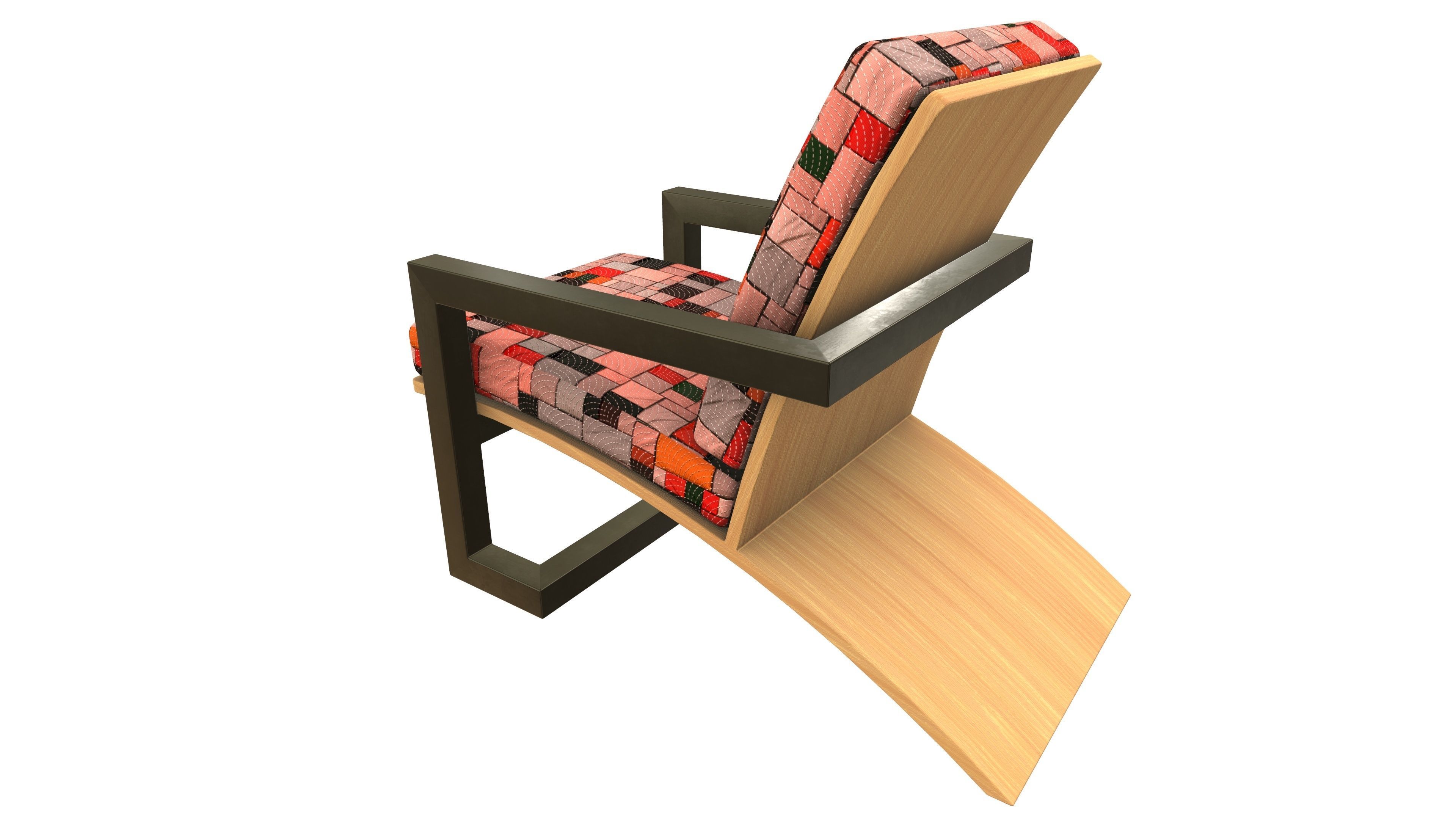 Modern Chair 3D Model AR VR PBR Low-poly 3D model_6