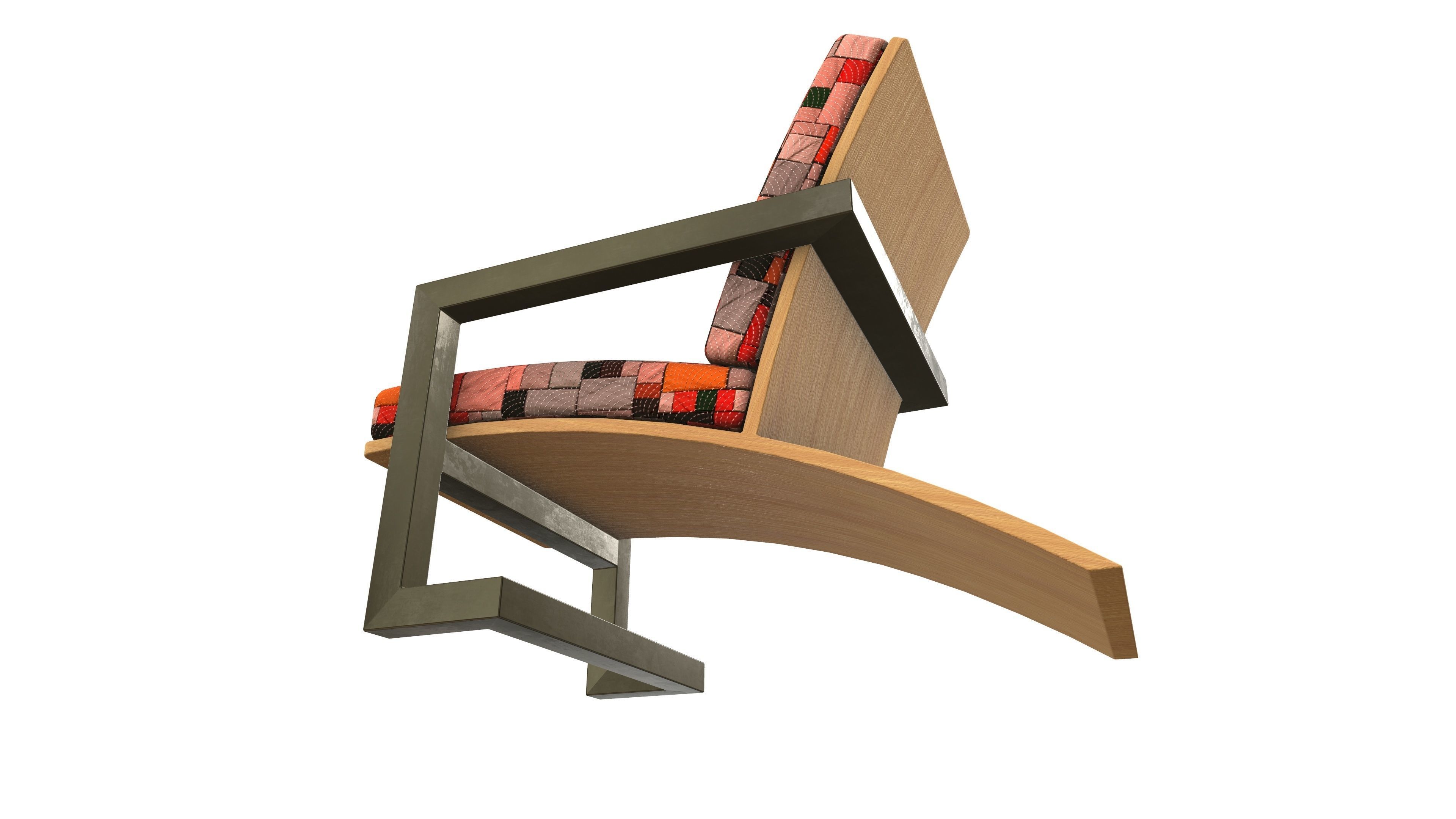 Modern Chair 3D Model AR VR PBR Low-poly 3D model_14