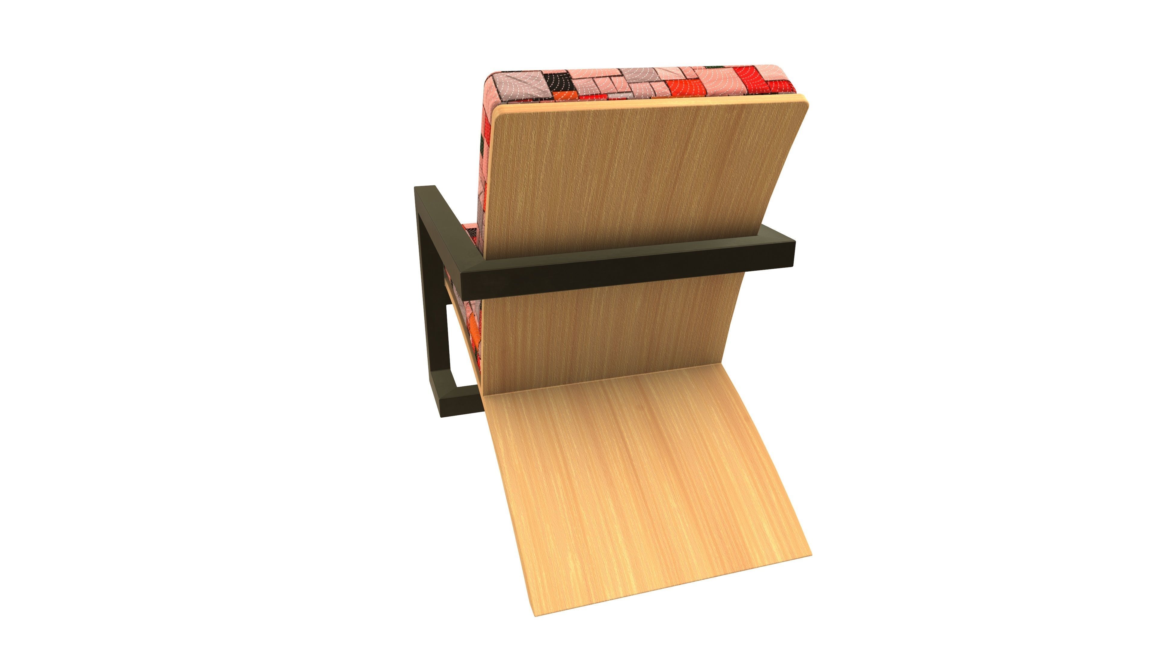 Modern Chair 3D Model AR VR PBR Low-poly 3D model_7